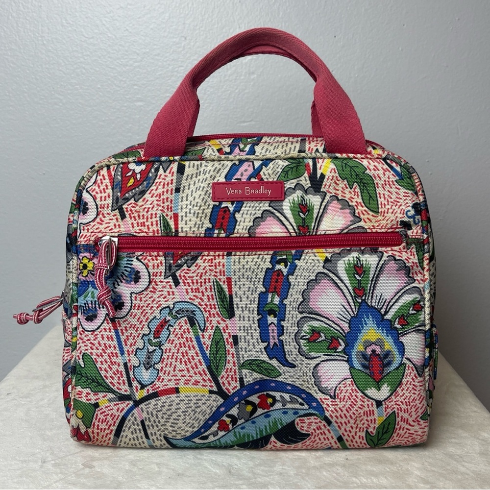 Vera Bradley Lighten Up Insulated Lunch Bag Cooler Stitched Flowers 21586-M19